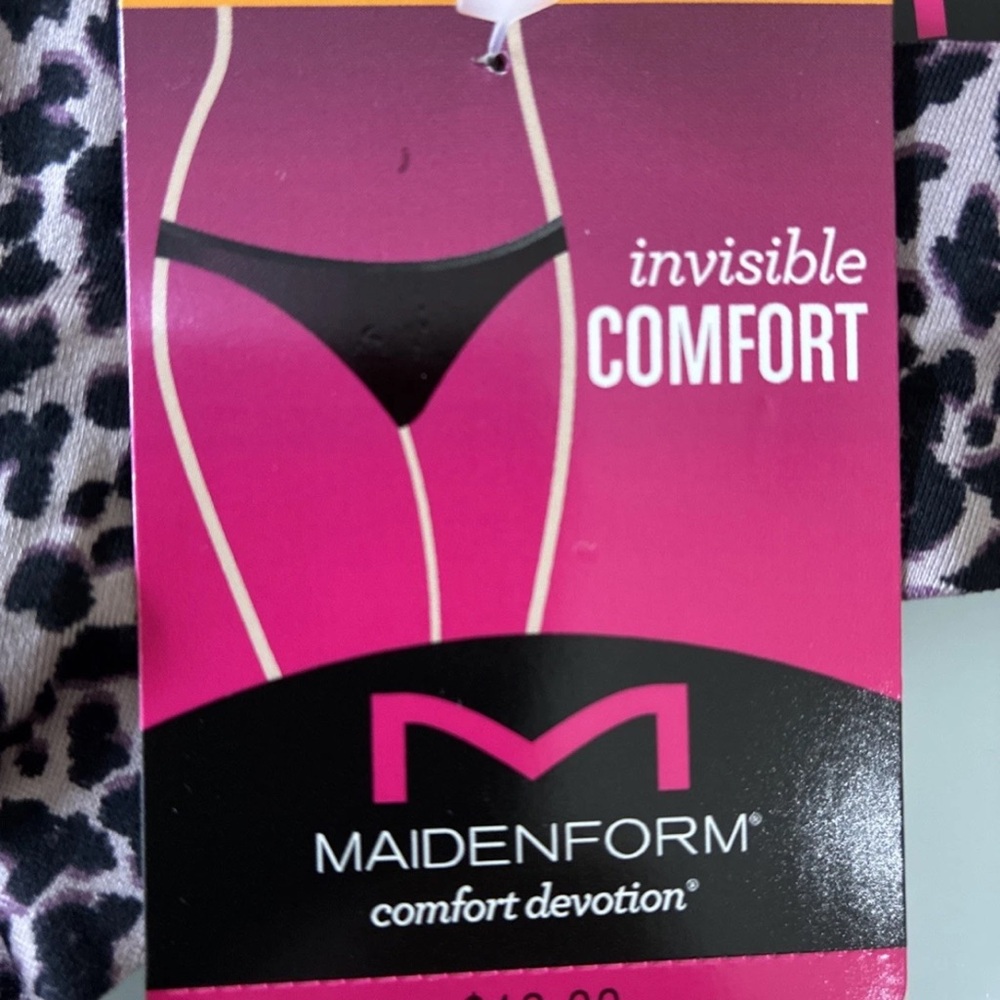 Maidenform Intimates Black and Brown Leopard Print